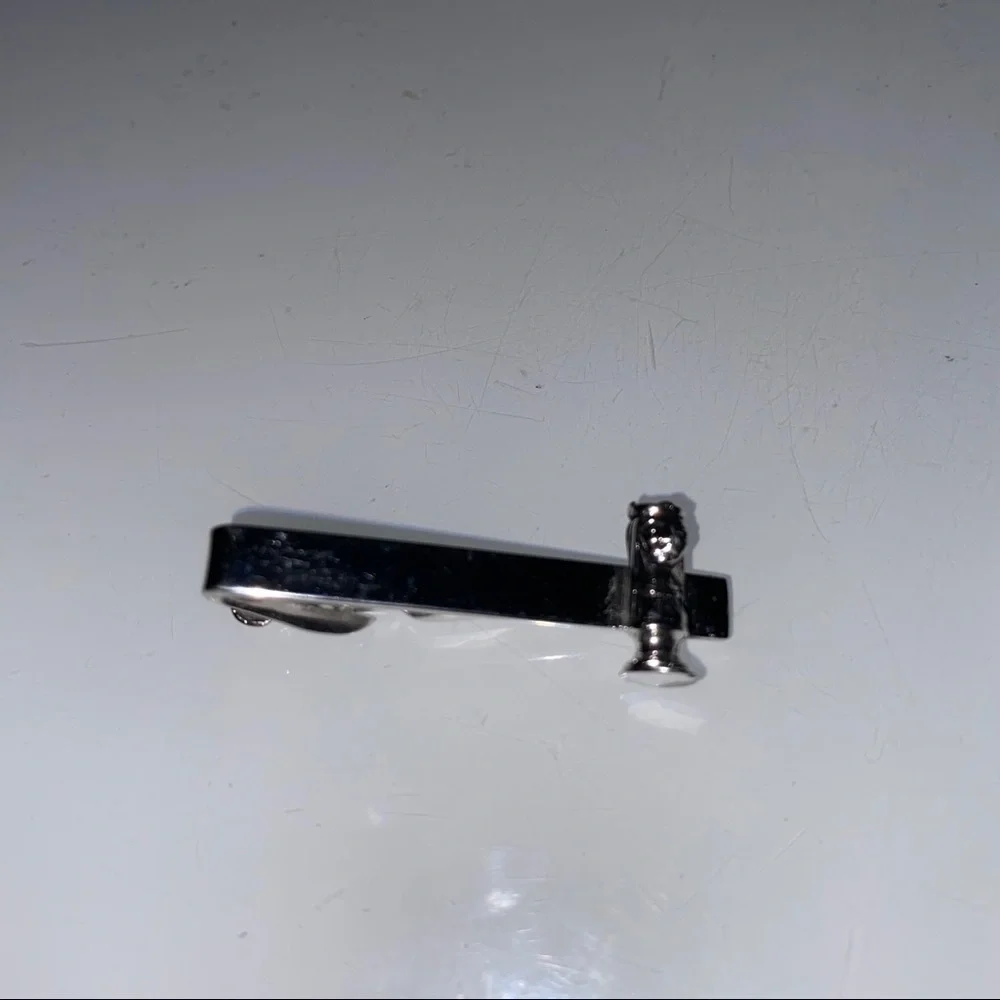 Shields silver cuff links &‎ matching tie clip